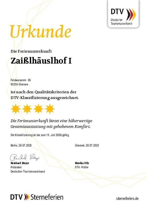 Zaisslhaeusl Hof Ferienwohnungen Ubersee